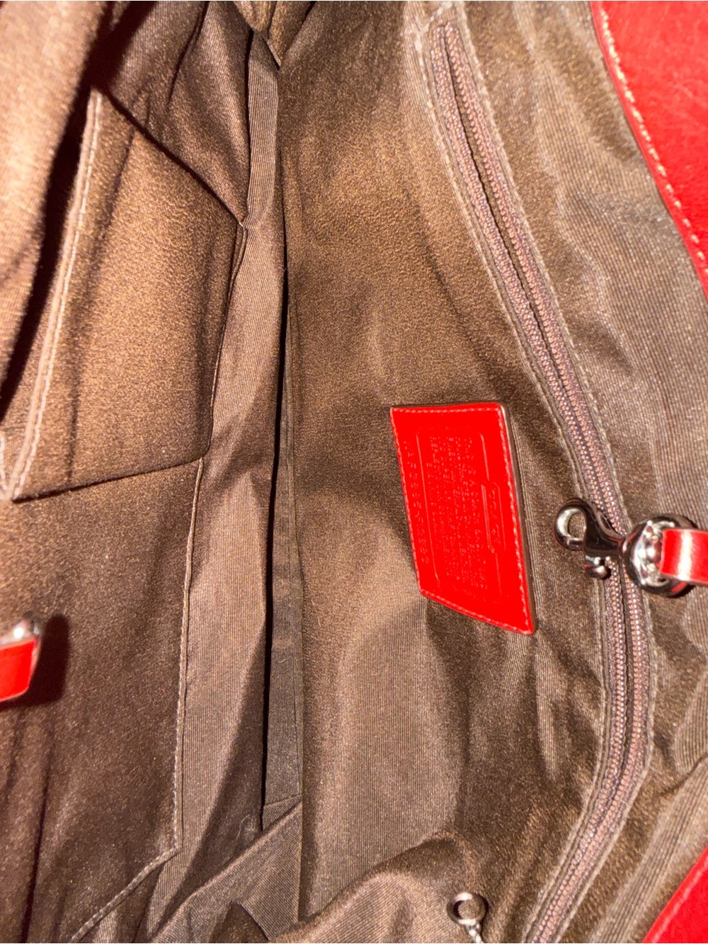 Coach Red Signature Jacquard Hobo Shoulder Bag - Picture 5 of 5